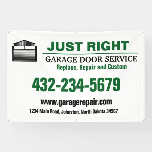 Professionele garagedeurservice spandoek (Horizontaal)