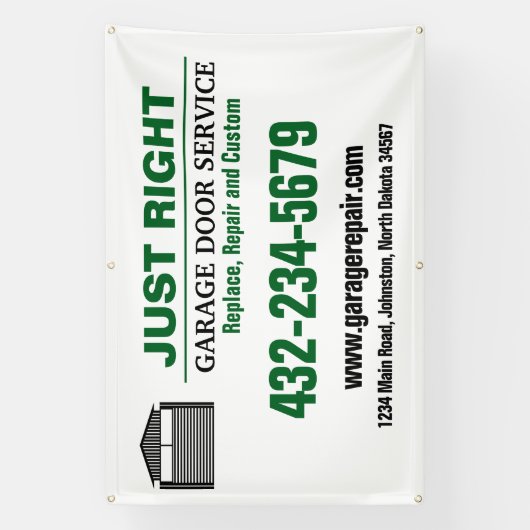 Professionele garagedeurservice spandoek (Verticaal)