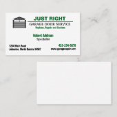 Professionele garagedeurservice visitekaartje (Voorkant / Achterkant)