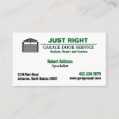 Professionele garagedeurservice visitekaartje (Voorkant)