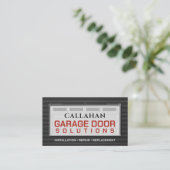 Professionele garagedeurservices visitekaartje (Staand voorkant)