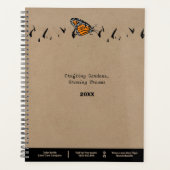 Professionele gazon silhouet vlinder afspraak planner (Voorkant)