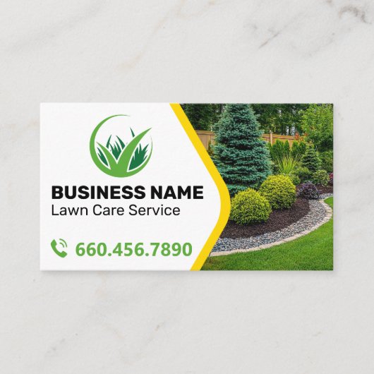 Professionele gazon zorg  bevorderen tuin visitekaartje (Voorkant)