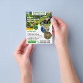 Professionele gazon zorg en landschapsarchitectuur flyer (Hand)