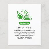 Professionele gazon zorg en landschapsarchitectuur flyer (Achterkant)