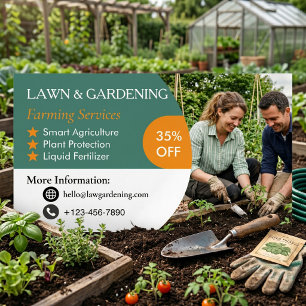 Professionele gazonverzorging en tuinonderhoud magnetisch visitekaartje