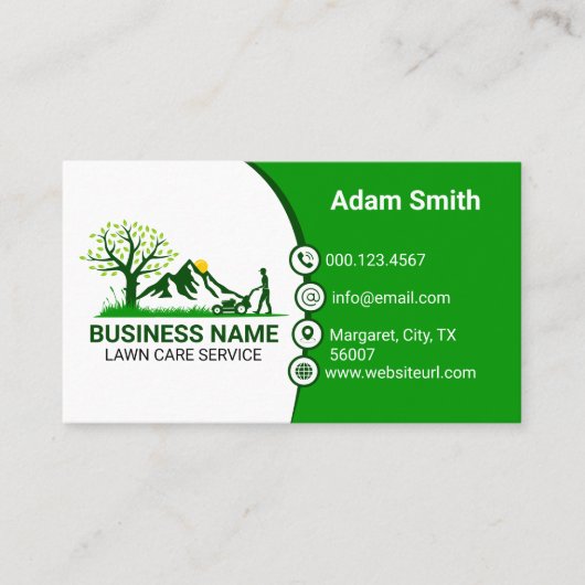 Professionele gazonverzorging Groen & Fresh Yard W Visitekaartje (Voorkant)
