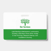 Professionele Gazonverzorging Landschapsarchitectu Badge (Achterkant)