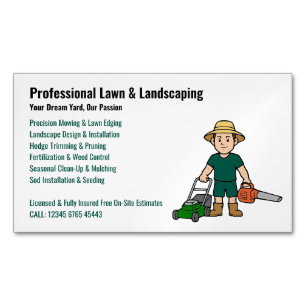 Professionele Gazonverzorging Landschapsdienst Magnetisch Visitekaartje