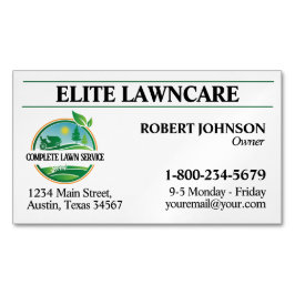 Professionele gazonverzorging magnetisch visitekaartje