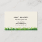 Professionele gazonverzorging Mower Logo Landscapi Visitekaartje (Achterkant)