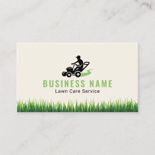 Professionele gazonverzorging Mower Logo Landscapi Visitekaartje (Voorkant)