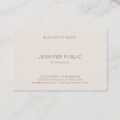 Professionele, geavanceerde luxe modellen visitekaartje (Achterkant)