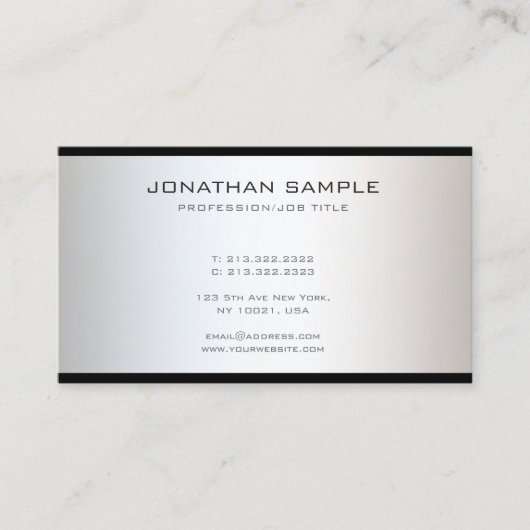 Professionele, geavanceerde, unieke moderne visitekaartje (Voorkant)