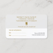 Professionele gebitsaanduiding | Dentist Afsprakenkaartje (Achterkant)