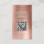 Professionele geborsteld metalen Roos Gold Logo QR Visitekaartje (Achterkant)