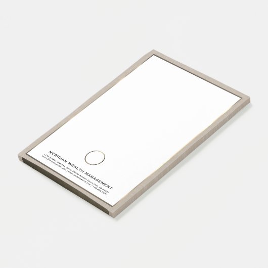 Professionele Geborstelde Gouden Verbinding Logo D Post-it® Notes (Schuin)