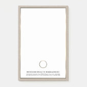 Professionele Geborstelde Gouden Verbinding Logo D Post-it® Notes (Voorkant)