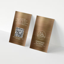 Professionele, geborstelde metalen Gold Logo QR-co