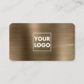 Professionele, geborstelde metalen Gold Logo QR-co Visitekaartje (Achterkant)
