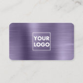 Professionele, geborstelde Metalen Lavender Logo Q Visitekaartje (Achterkant)
