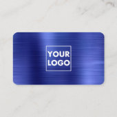 Professionele geborstelde metallische blauwe Logo  Visitekaartje (Achterkant)