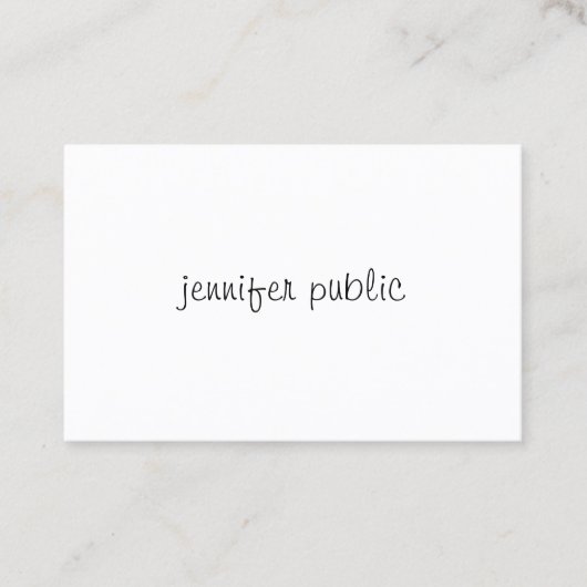 Professionele gecalligrafeerde moderne, schone Sja Visitekaartje (Voorkant)