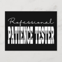 Professionele geduld tester witte typografie