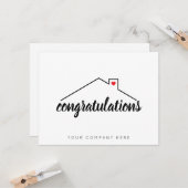 Professionele gefeliciteerde nieuwe woning kaart (Voorkant / Achterkant in situ)