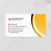 Professionele Gele Autoverhuur Auto Huren Auto Visitekaartje (Achterkant)