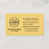 Professionele Gele Moderne Minimalistische QR Code Visitekaartje (Voorkant)