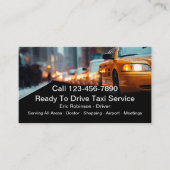 Professionele gele taxi service Visitekaartjes (Voorkant)