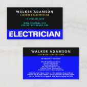 Professionele Gelicentieerde Elektricien Visitekaa Visitekaartje