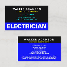 Professionele Gelicentieerde Elektricien Visitekaa Visitekaartje