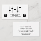 Professionele geluidsengineer Muziek DJ Audio Cont Visitekaartje (Voorkant / Achterkant)