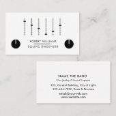 Professionele geluidsengineer Muziek DJ Audio Cont Visitekaartje (Voorkant / Achterkant)