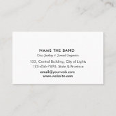 Professionele geluidsengineer Muziek DJ Audio Cont Visitekaartje (Achterkant)