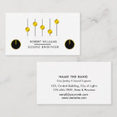 Professionele geluidsengineer Muziek DJ Audio Cont Visitekaartje (Voorkant / Achterkant)