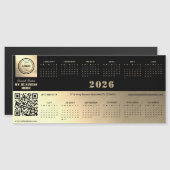 Professionele generieke zwart & goud 2026 kalender (Voorkant / Achterkant)