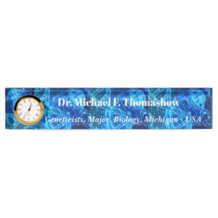 Professionele Geneticus Naam Display met Blauw Naambordje