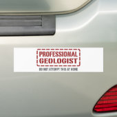 Professionele geoloog bumpersticker (Op auto)