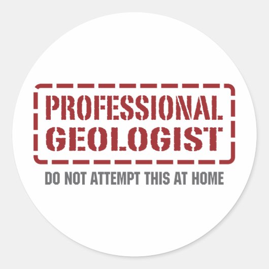 Professionele geoloog ronde sticker (Voorkant)
