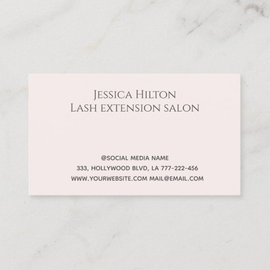 Professionele geometrische make-up oogborstelslage visitekaartje (Achterkant)