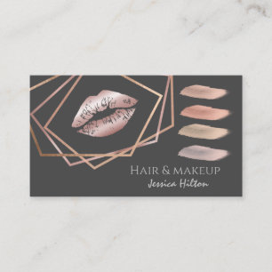 Professionele geometrische make-up penseelstreken visitekaartje