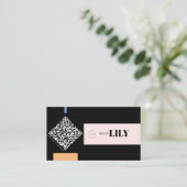 Professionele Geometrische Tricolor QR code Visitekaartje (Staand voorkant)