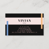 Professionele Geometrische Tricolor QR code Visitekaartje (Achterkant)