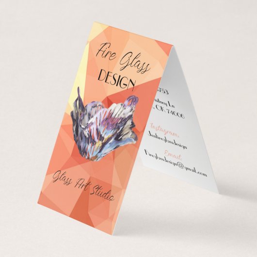 Professionele geometrische verticale visitekaartje (Voorkant)