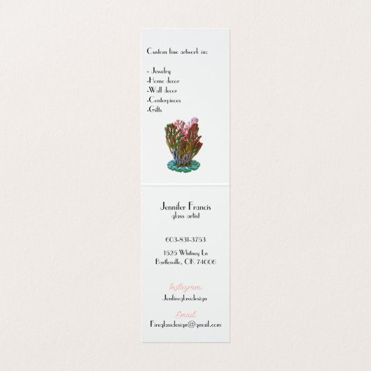 Professionele geometrische verticale visitekaartje (Binnenkant ongevouwen)