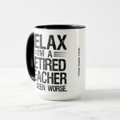 Professionele Gepensioneerde Oma Grappige Koele Ko Mok (Voorkant links)