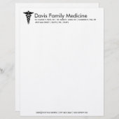 Professionele gepersonaliseerde artsenbenodigdhede gepersonaliseerd briefhoofd (Voorkant / Achterkant)